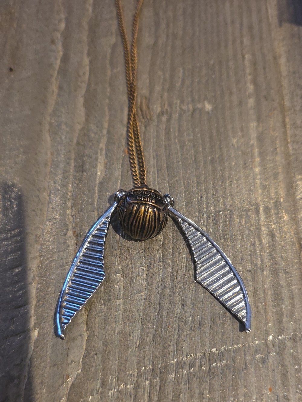 Golden Snitch Pendant Necklace - Silver Wings, Harry Potter Disney
